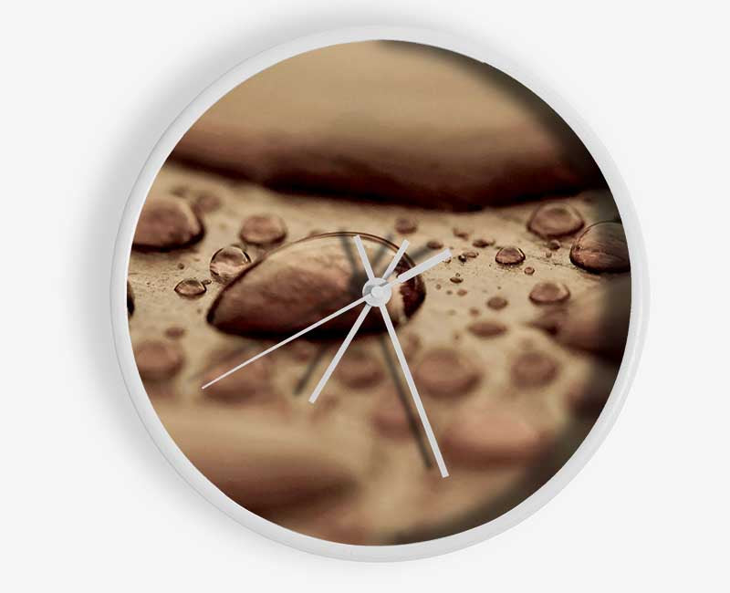 Chocolate Raindrop Clock - Wallart-Direct UK