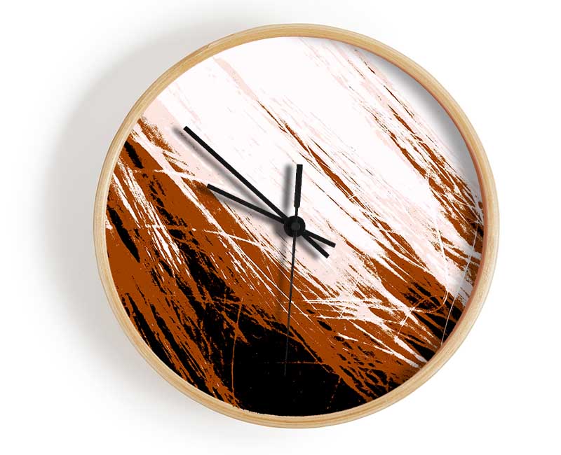 Chocolate Snow Storm Clock - Wallart-Direct UK