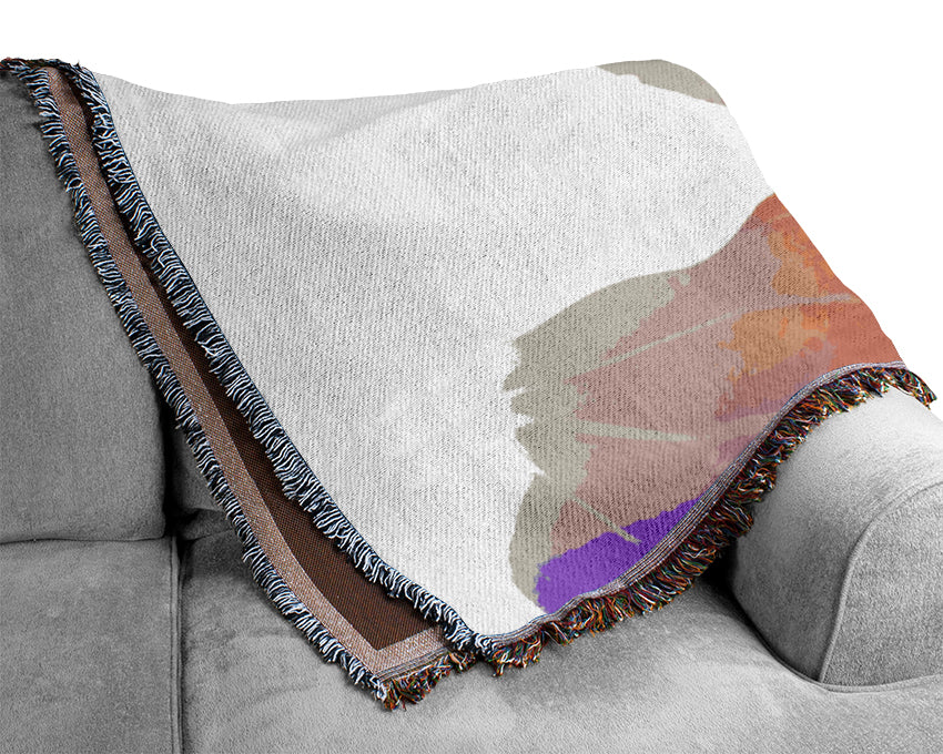 Coloured Leaves Woven Blanket