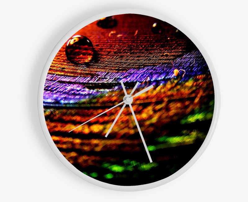 Colourful Bubble Ripples Clock - Wallart-Direct UK