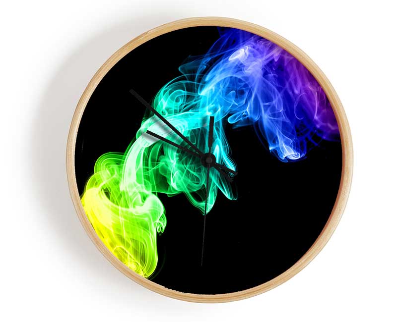 Colorful Smoke 2 Clock - Wallart-Direct UK