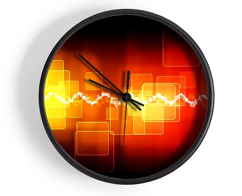 Colorful Squares 4 Clock - Wallart-Direct UK