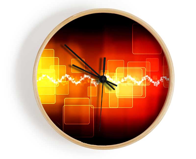 Colorful Squares 4 Clock - Wallart-Direct UK