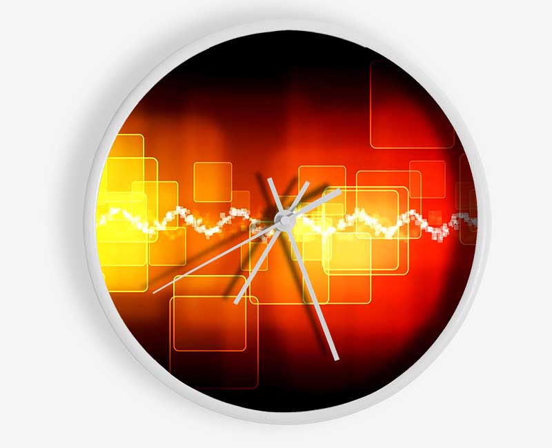 Colorful Squares 4 Clock - Wallart-Direct UK