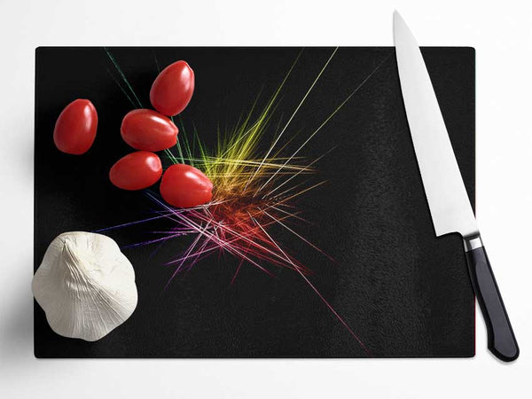 Rainbow Blast Glass Chopping Board