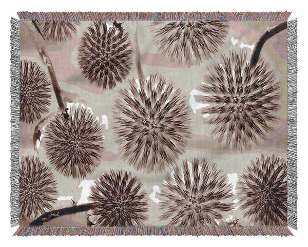 Dandelion Dream Chocolate Woven Blanket