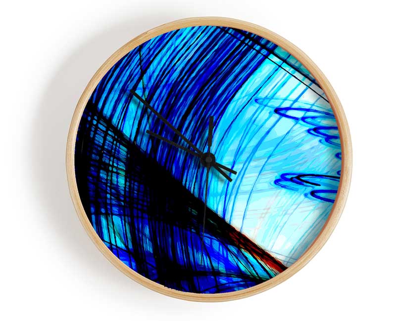 Electrical Blues Clock - Wallart-Direct UK