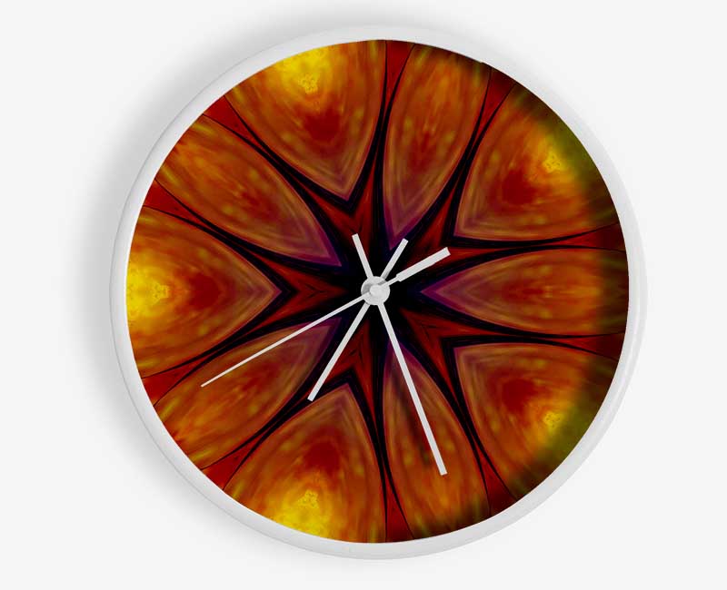 Fire Flower Clock - Wallart-Direct UK