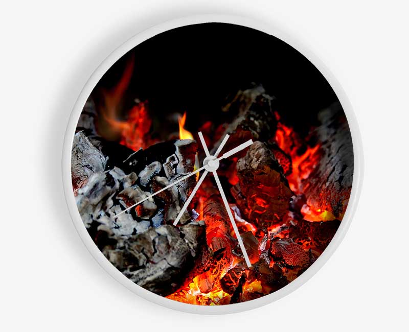 Fire Clock - Wallart-Direct UK