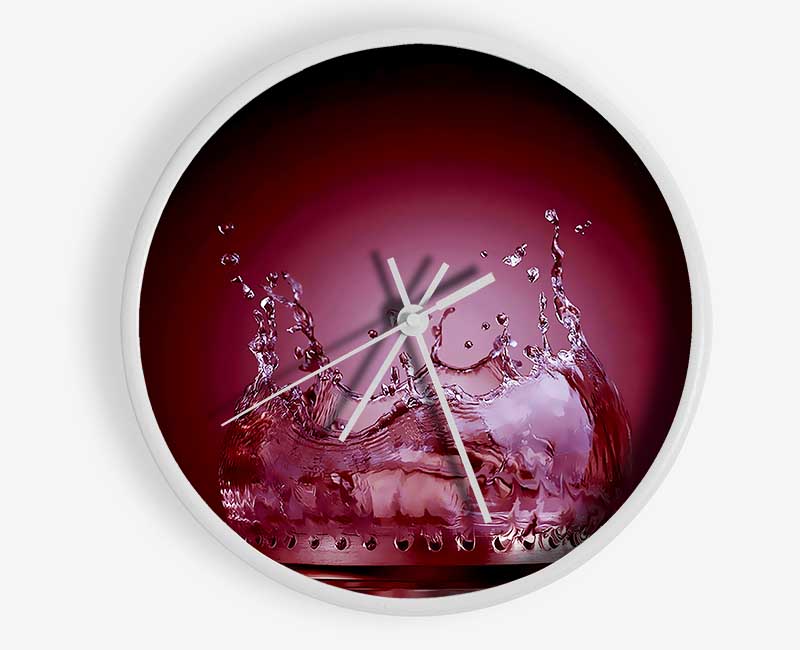 Flames Of Water Mulberry Clock - Wallart-Direct UK