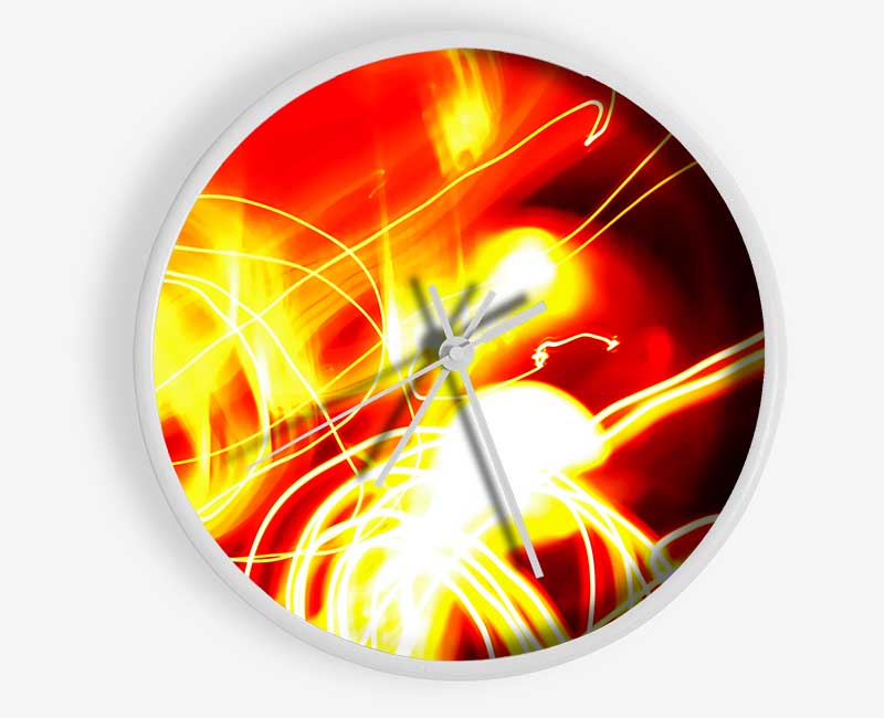 Golden Lava Fury Clock - Wallart-Direct UK