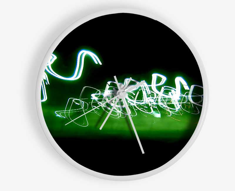 Green Liquid Light Clock - Wallart-Direct UK