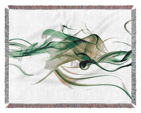 Green Smoke Woven Blanket