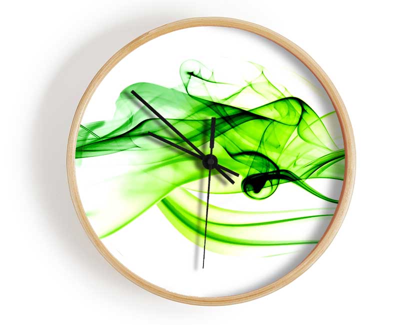 Green Smoke Clock - Wallart-Direct UK