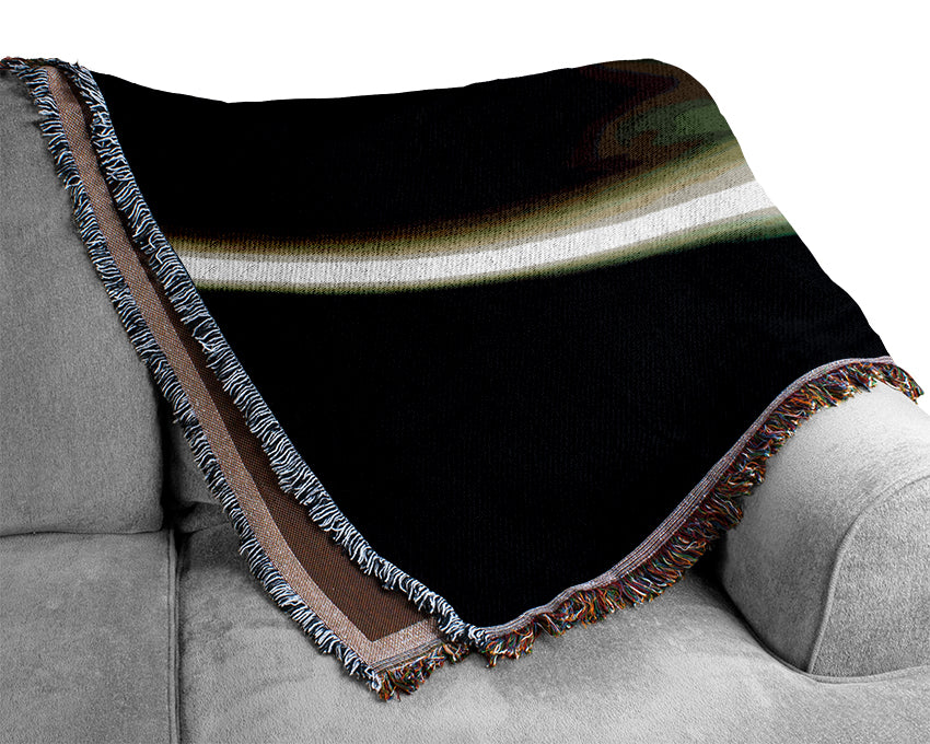 Green Time Tunnel Woven Blanket