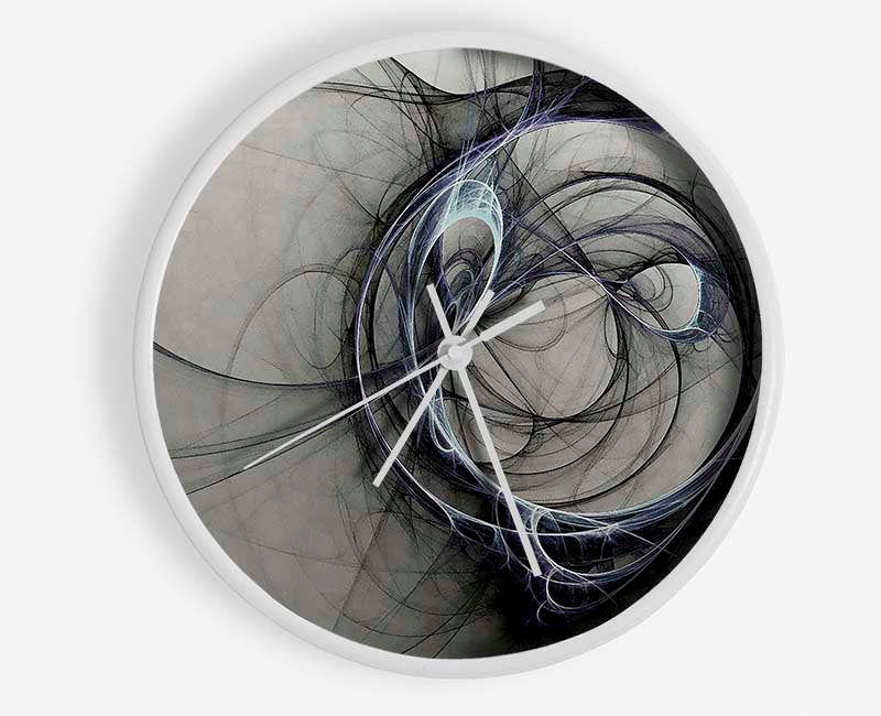 Grey Planet Twist Clock - Wallart-Direct UK