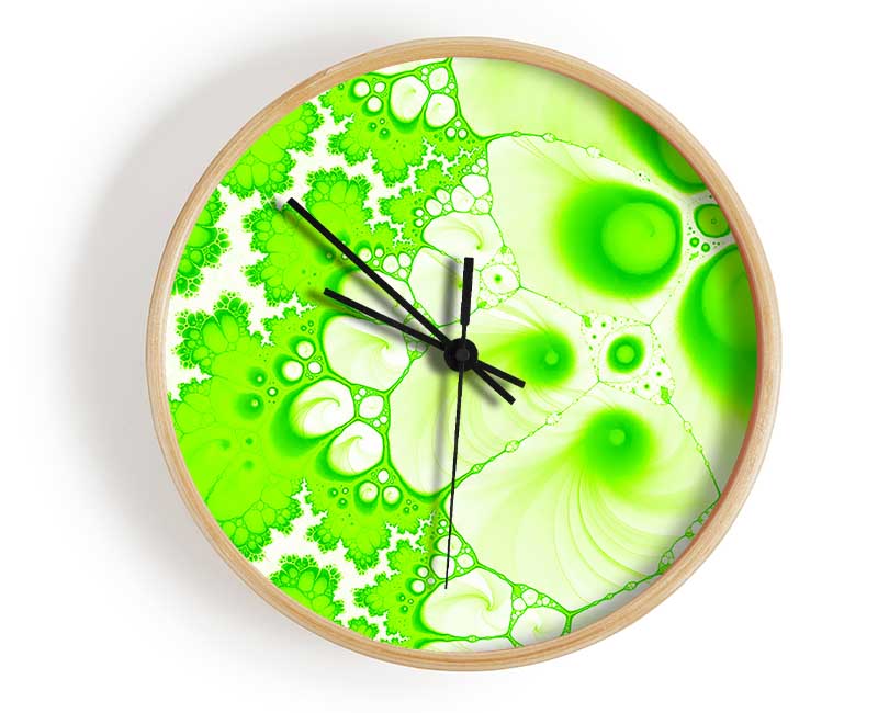 Hydrolysis Dream Lime Green Clock - Wallart-Direct UK