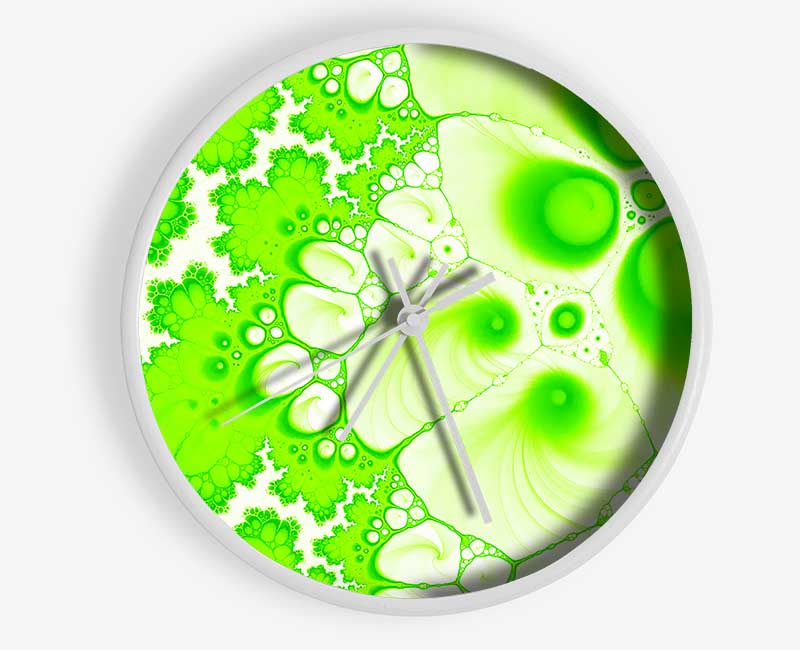 Hydrolysis Dream Lime Green Clock - Wallart-Direct UK