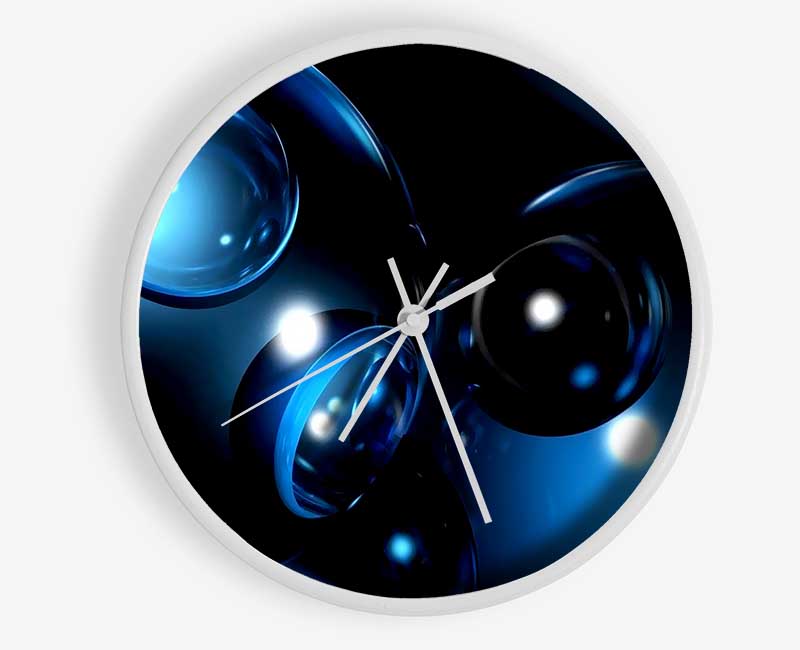 Ice Blue Clock - Wallart-Direct UK