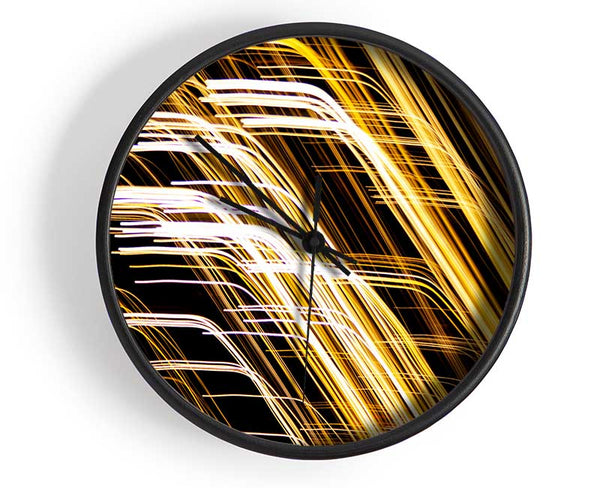 Intense Golden Light Clock - Wallart-Direct UK