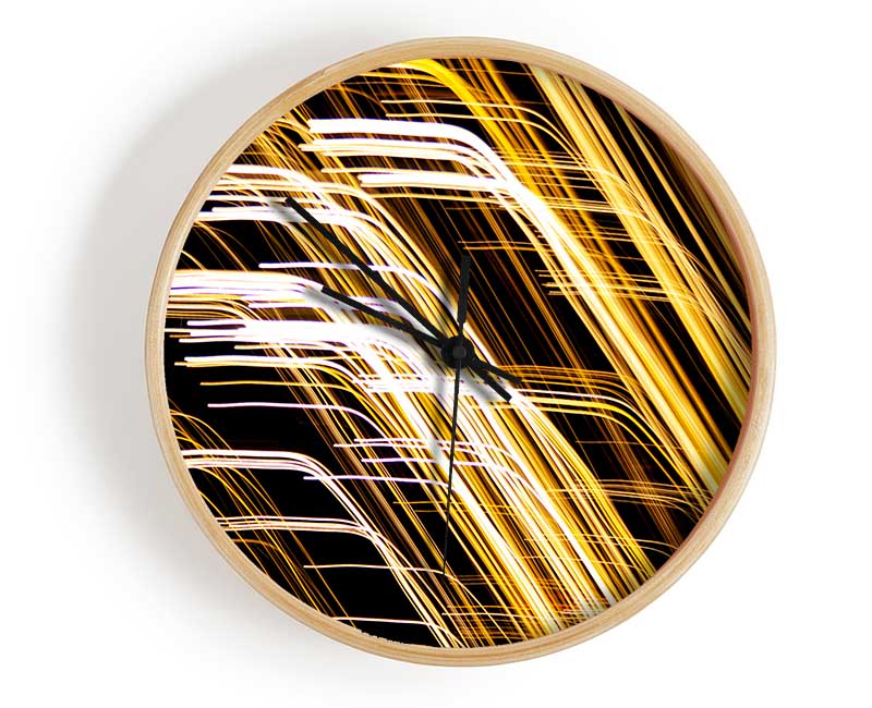 Intense Golden Light Clock - Wallart-Direct UK