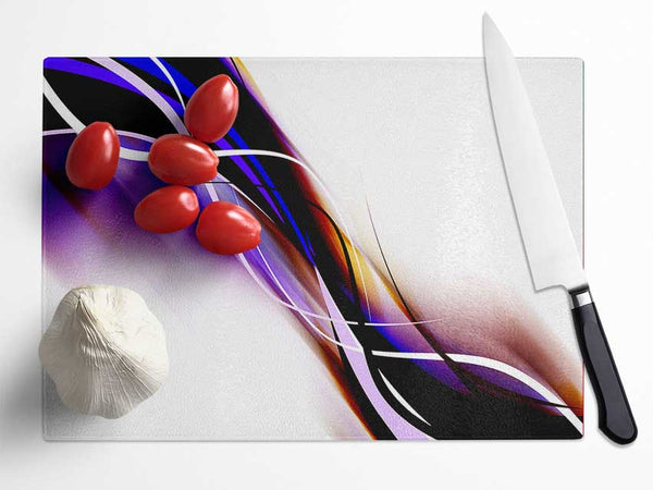 Intertwined Colours Glass Chopping Board