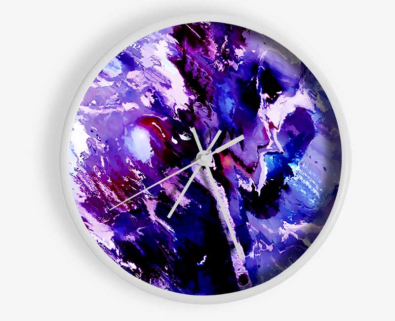 Lilac Nebular Clock - Wallart-Direct UK