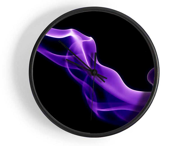 Lilac Purple Smoke Clock - Wallart-Direct UK