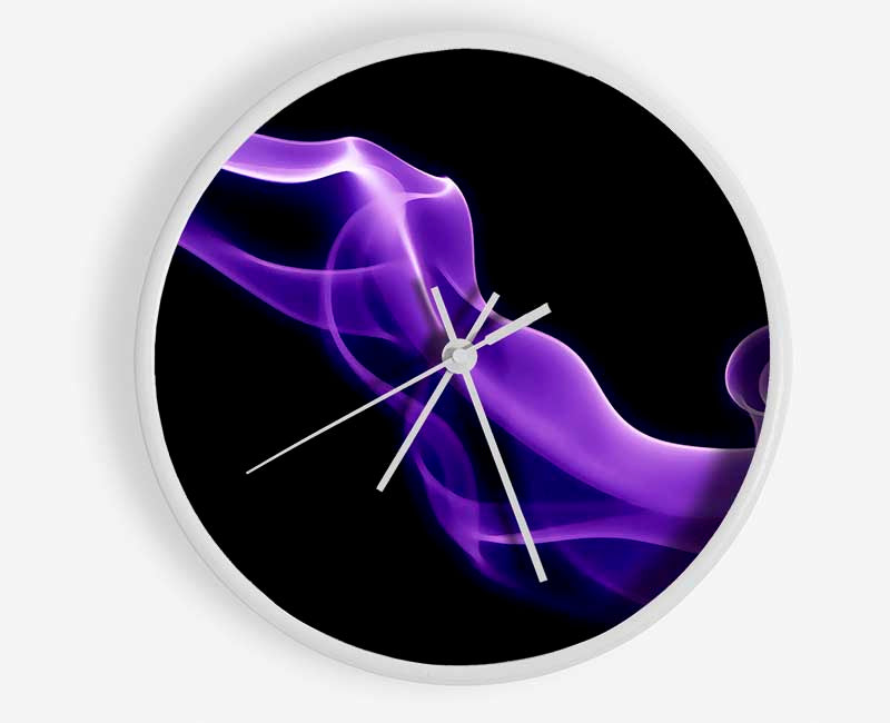 Lilac Purple Smoke Clock - Wallart-Direct UK