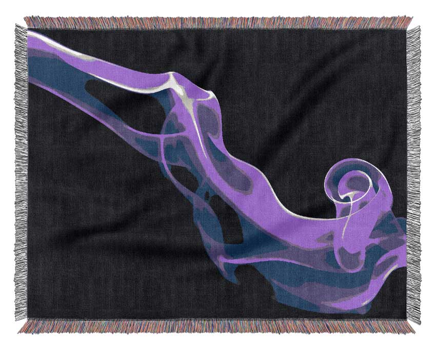 Lilac Purple Smoke Woven Blanket