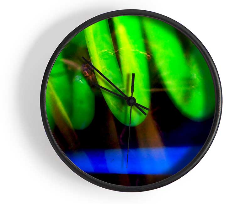 Lime Green Coil Clock - Wallart-Direct UK