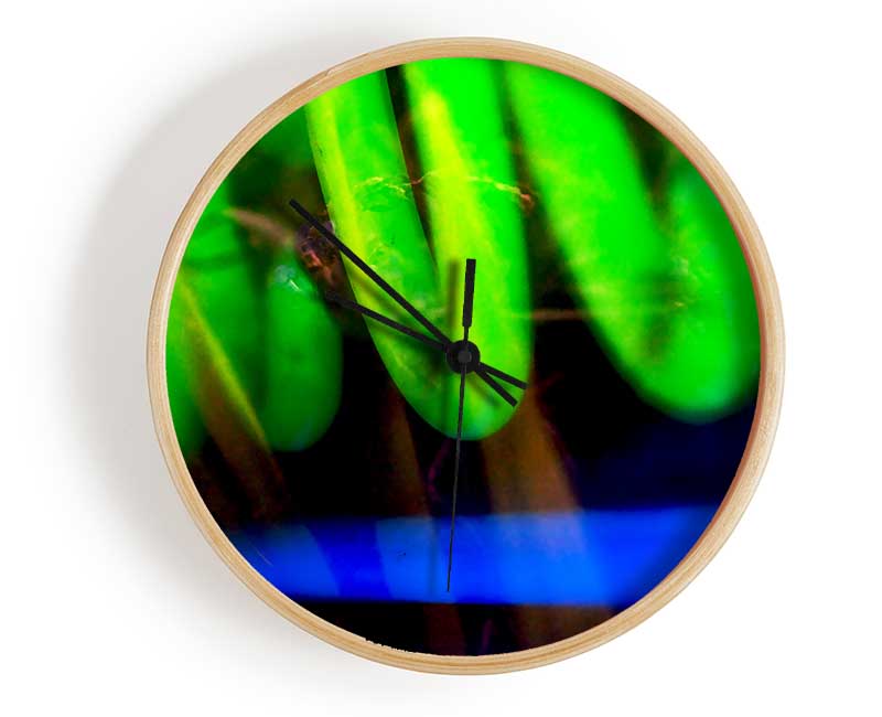 Lime Green Coil Clock - Wallart-Direct UK