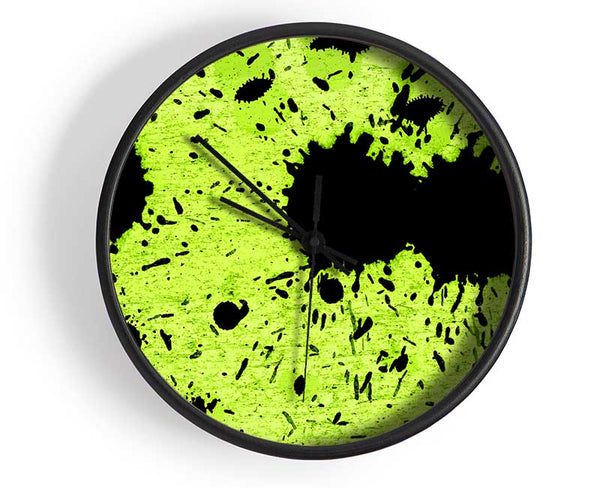 Lime Green Fury Clock - Wallart-Direct UK