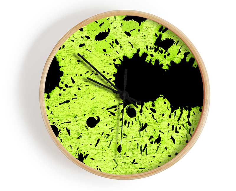 Lime Green Fury Clock - Wallart-Direct UK