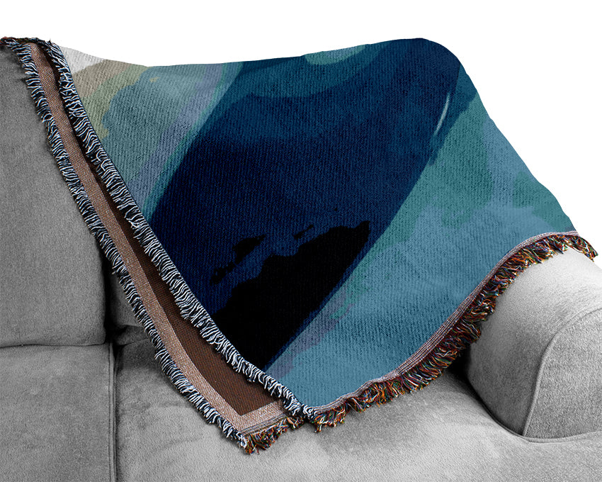 Liquid Blue Energy Woven Blanket