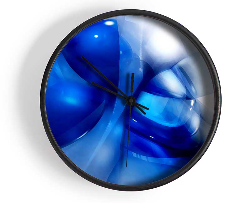 Liquid Blue Energy Clock - Wallart-Direct UK