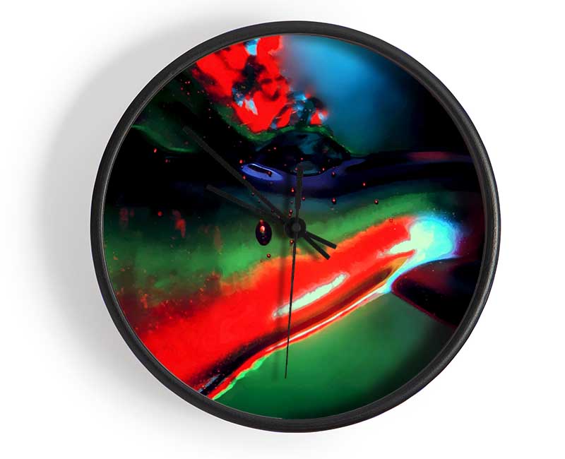 Melting Colours Clock - Wallart-Direct UK