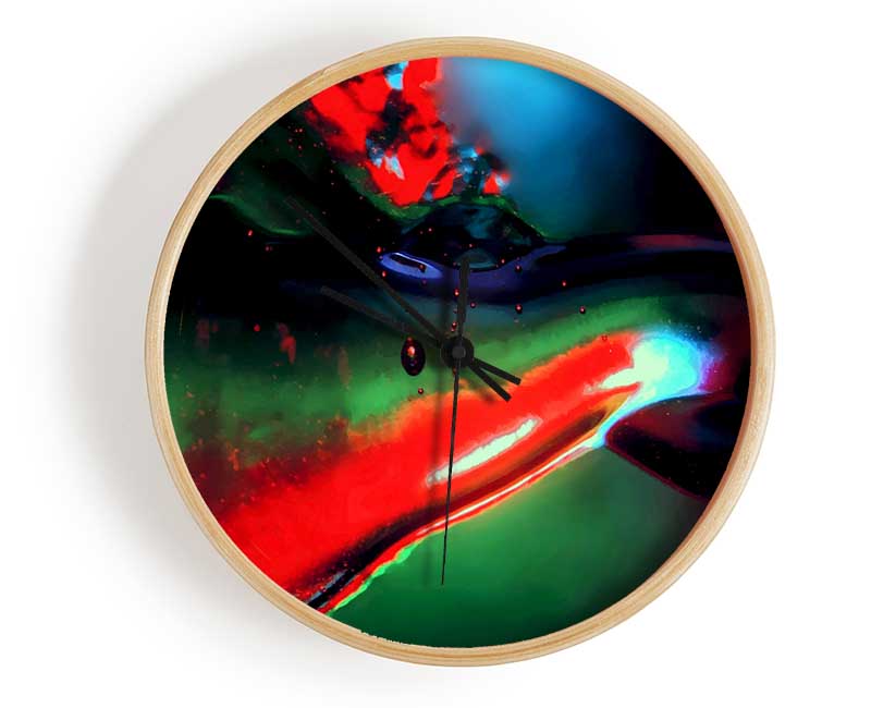 Melting Colours Clock - Wallart-Direct UK