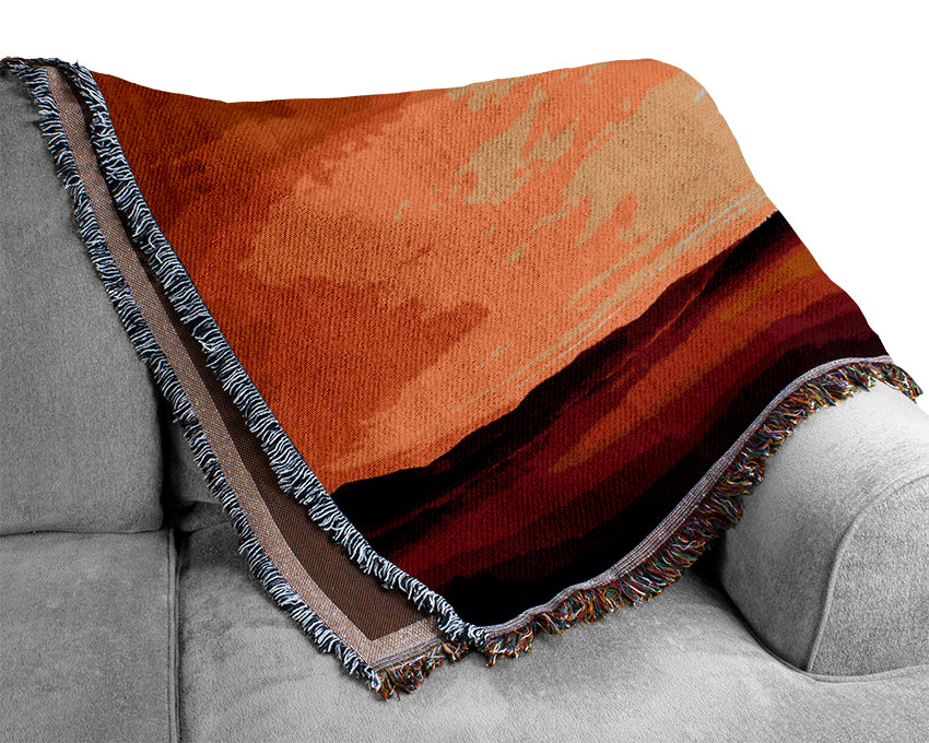 Misty Morning Sunrise Woven Blanket