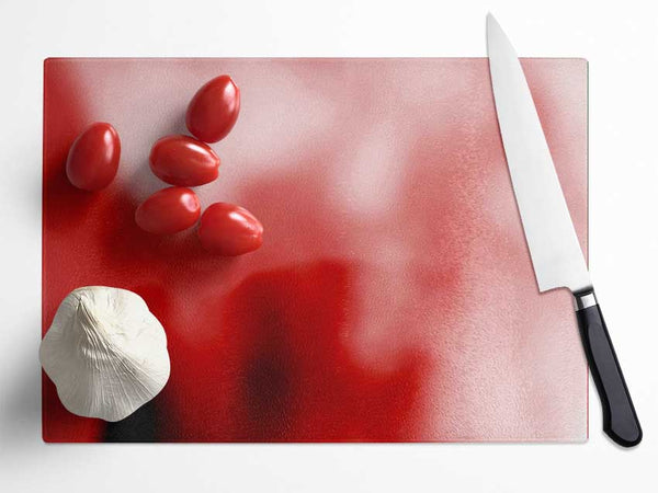 Misty Red Glass Chopping Board