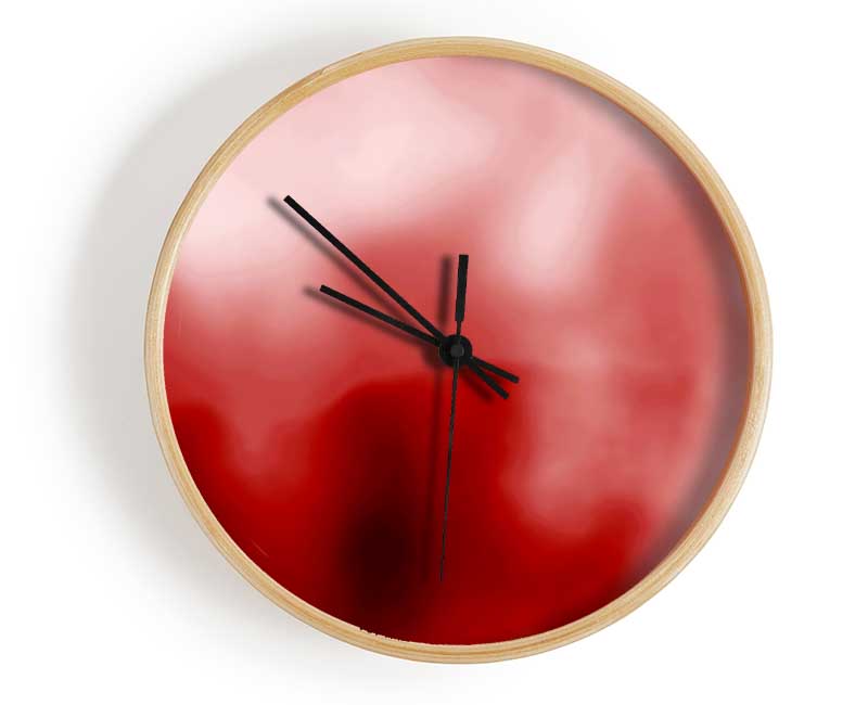 Misty Red Clock - Wallart-Direct UK