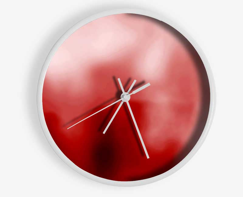 Misty Red Clock - Wallart-Direct UK