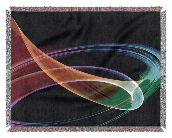 Multi Coloured Galaxy Swirl Woven Blanket