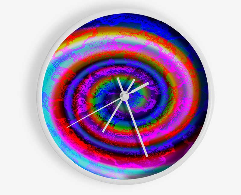 Neon Rainbow Coil Clock - Wallart-Direct UK