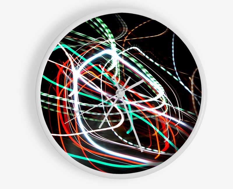 Neon Rainbow Clock - Wallart-Direct UK