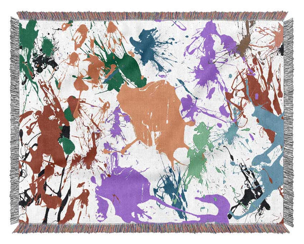 Paint Splatter Woven Blanket