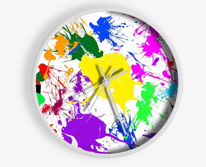 Paint Splatter Clock - Wallart-Direct UK