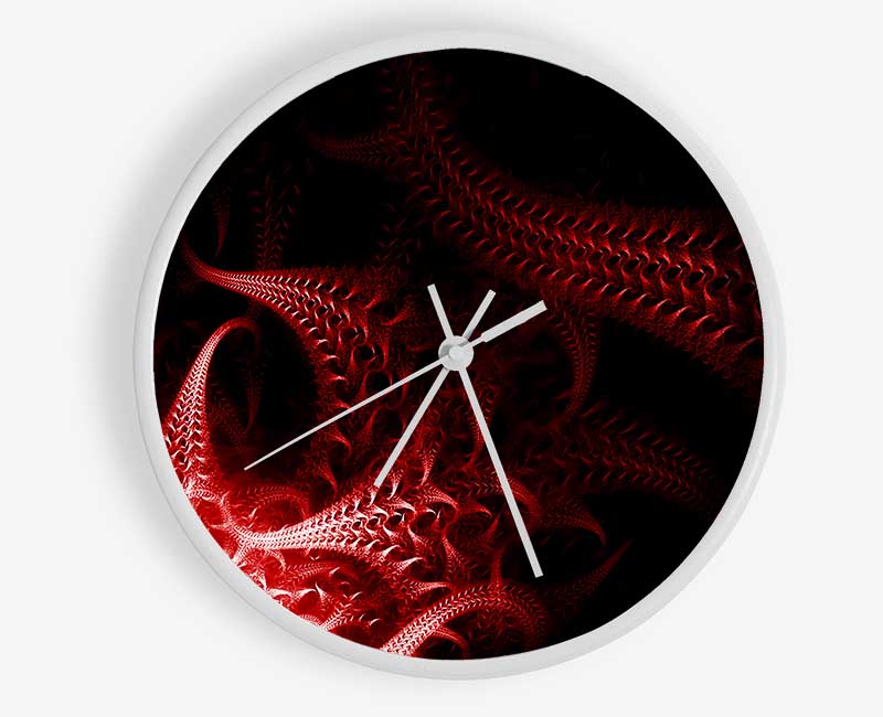 Past And Present Red Clock - Wallart-Direct UK