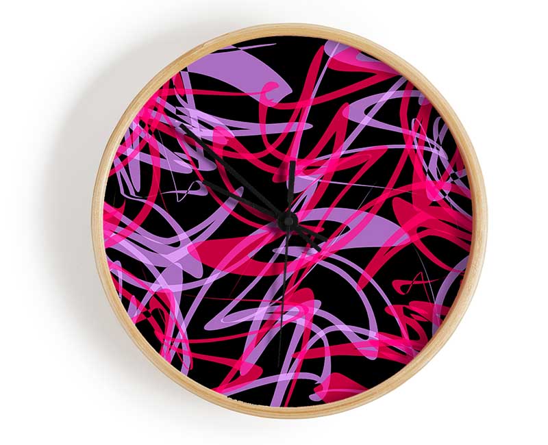 Patterns Of Time Clock - Wallart-Direct UK