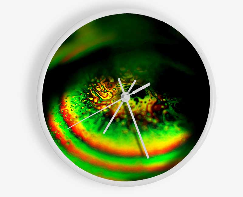 Piercing Green Clock - Wallart-Direct UK